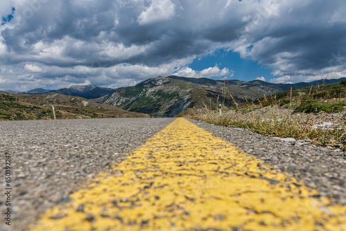 Road to the mountains. Road Lagich - Pirkuli. Southern slopes of the Greater Caucasian Range. Azerbaijan nature. photo