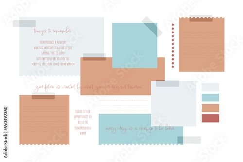 Vector photo collage template moodboard pictures grids vector illustration