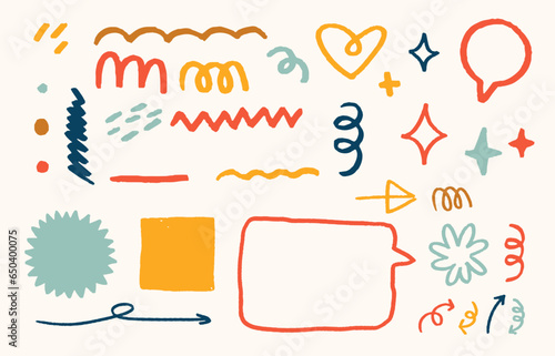 Illustration set of cute paper notes for daily planner, hand drawn notebook sheets doodles. Goodnotes digital stickers for journaling. Blank diary aesthetic elements vector. Illustrator File EPS