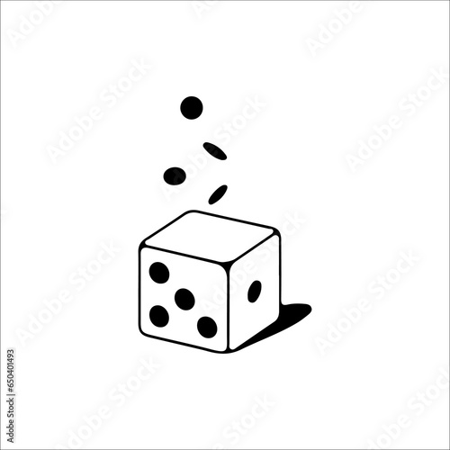 vector illustration of dice with concept