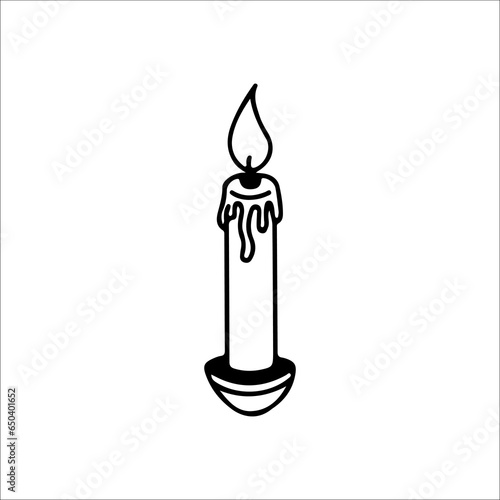 vector illustration of candle with concept