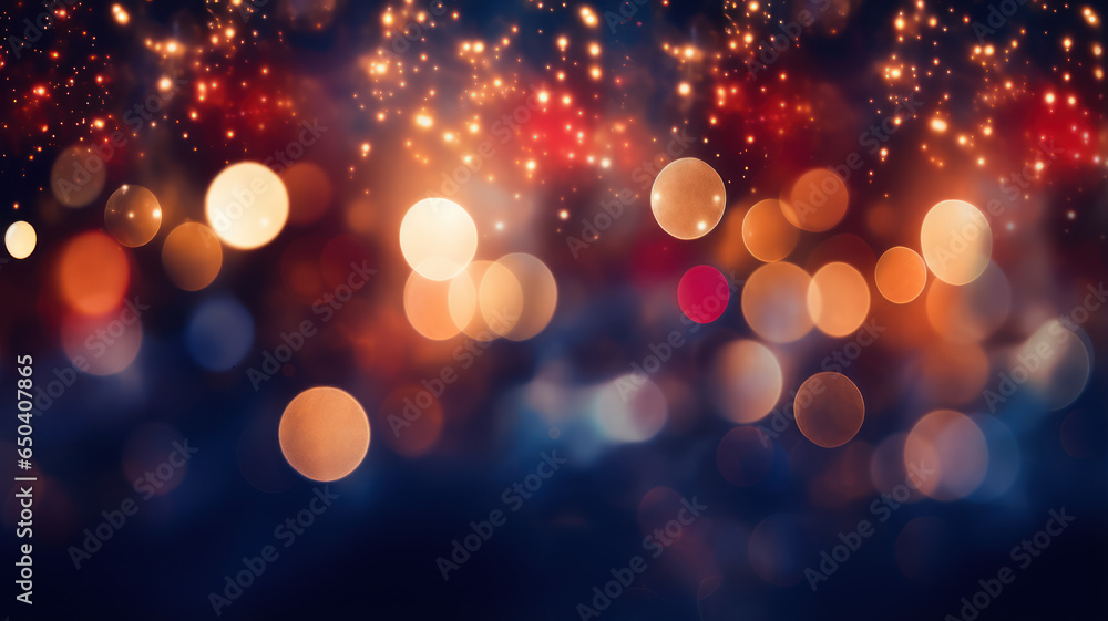 Fototapeta premium Elegant Rounded Bokeh Lights for the Holidays
