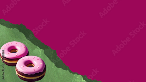 donuts with icing - greeting card - ideal for website, invitation, presentation, email, card, postcard, book, poster, playbill, printable , banner	cricut, silhouette