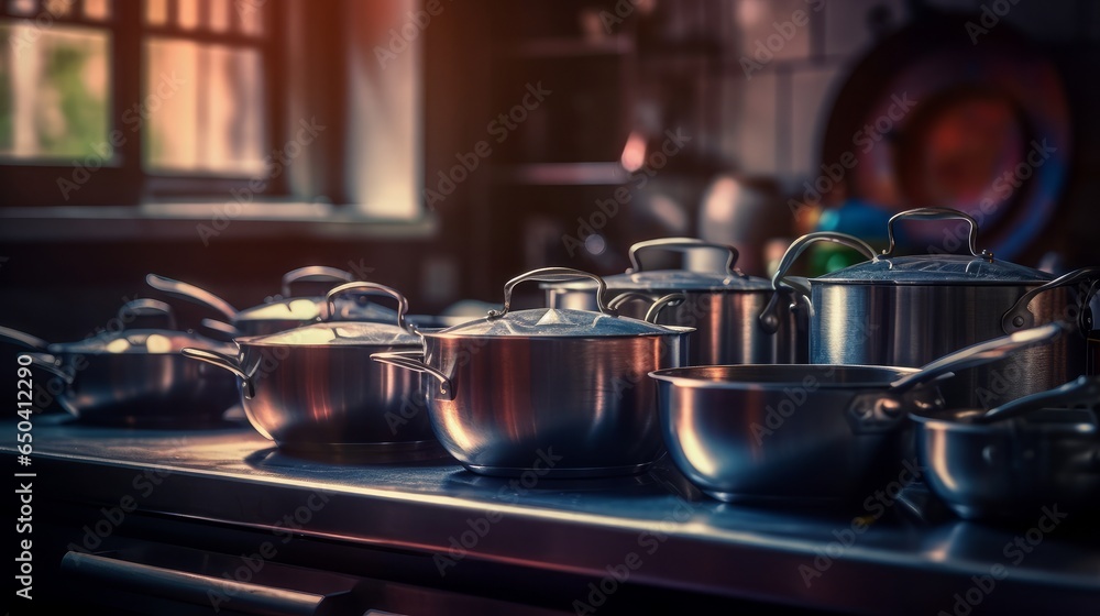 The Ultimate Kitchen Arsenal: Pots, Pans, and Steel Delights for Home and Café Cooks!, generative AI