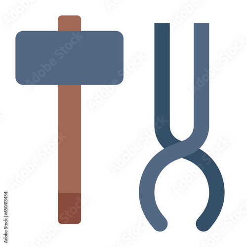 Tools for blacksmith hammer and tongs  icon