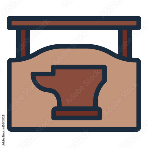 Blacksmith workshop Sign icon