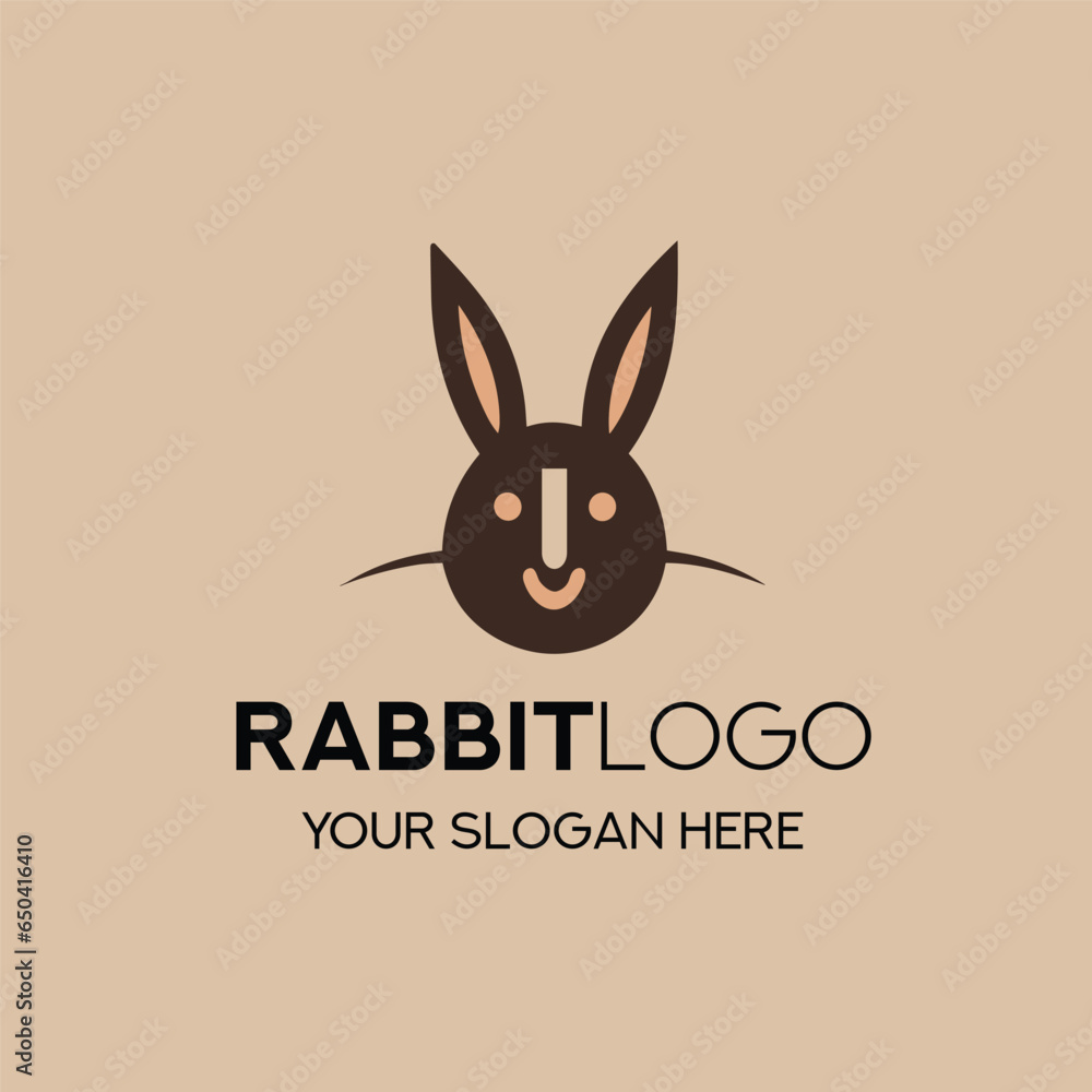 Fototapeta premium creative rabbit logo abstract brand bunny illustration design