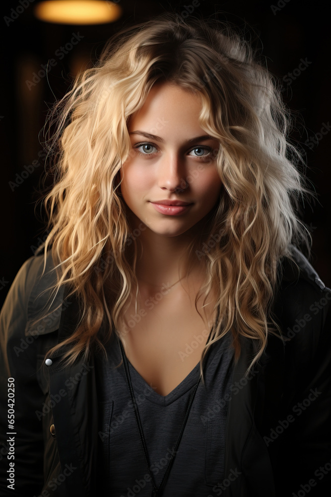Young portrait woman looking at camera Young portrait woman looking at camera