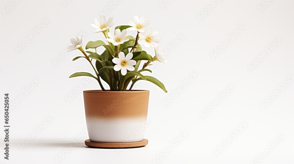 Plant, flower in a pot on white background Plant, flower in a pot on white background