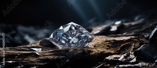 Diamond naturally embedded in kimberlite