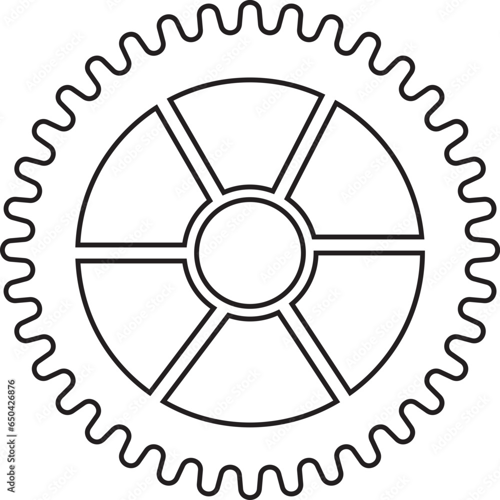 gear icon set, cog wheel, engine circle, thin line symbol isolated on transparent background  vector illustration  with place for your text. Simple collection. Cogwheel. spinner for apps and website