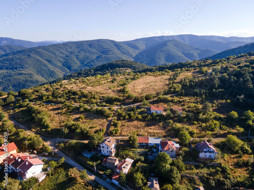 Aerial view of Village of Yavrovo, Bulgaria photo