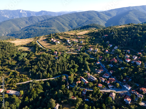 Aerial view of Village of Yavrovo, Bulgaria photo