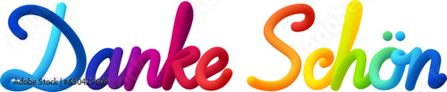 Thank you very much on german fluid 3d twist text made of blended colorful circles.