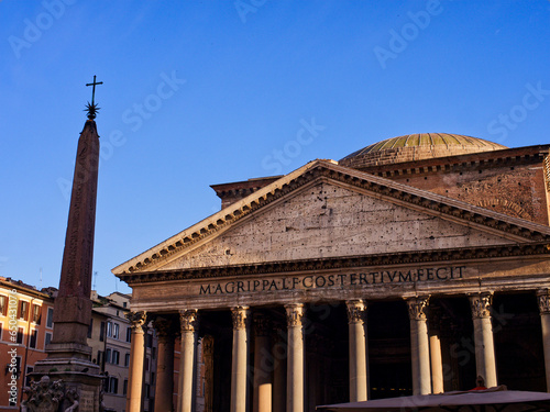 The pantheon high angle view, Rome, Italy