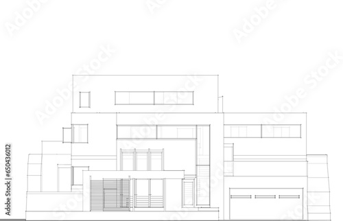 House building sketch 3d rendering 