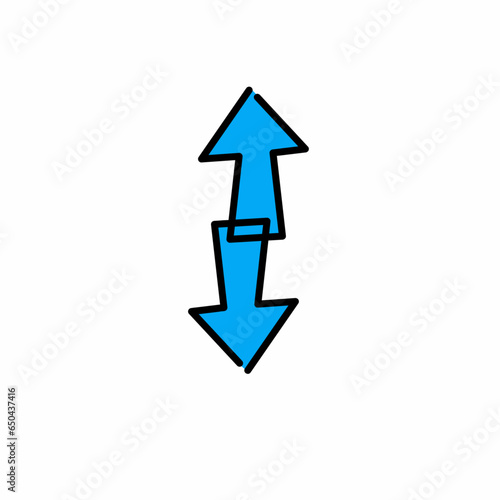 Free Download blue arrow up, Light blue vector up and down direction icon for poster design - GFXLoad