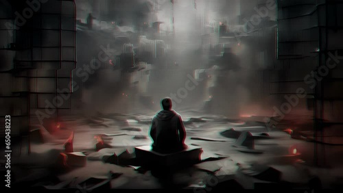 Captured by the oppressive regime, Dystopian Journalist finds themselves imprisoned in a stark, concrete cell, surrounded by walls adorned with haunting images of dissenters who came before.