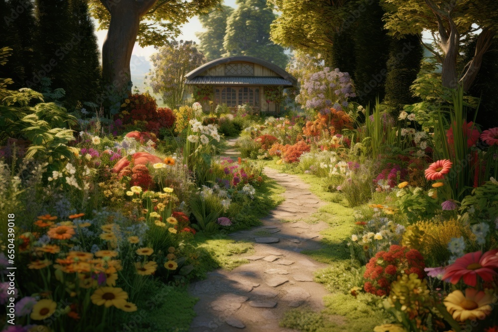 Elastic Elegance: 8K Hyper-Realism in Whimsical Garden

