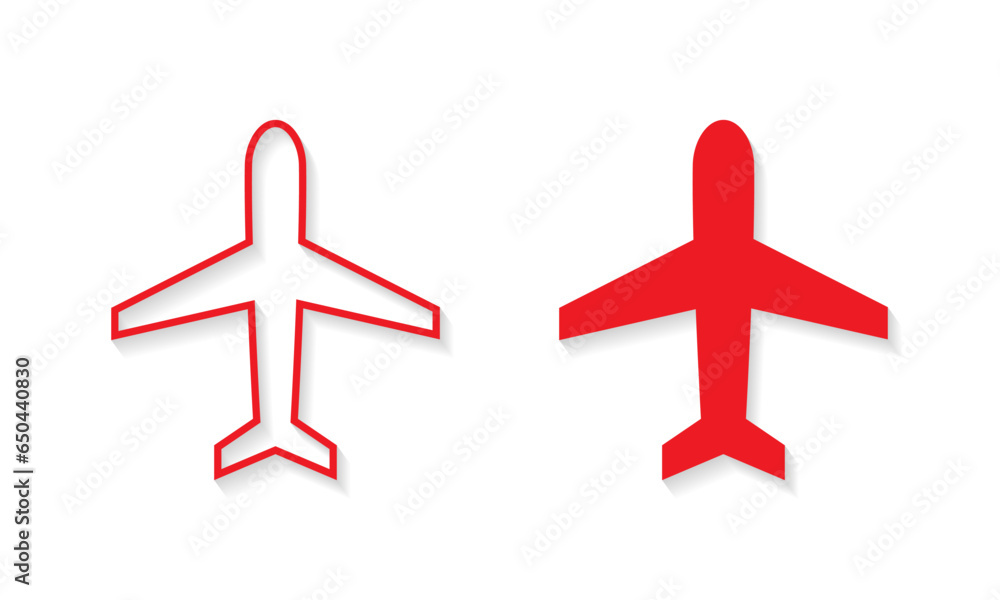 Plane, airplane icon vector in flat style. Air transport sign symbol