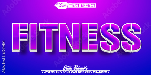 Purple Women Fitness Editable Text Effect Template