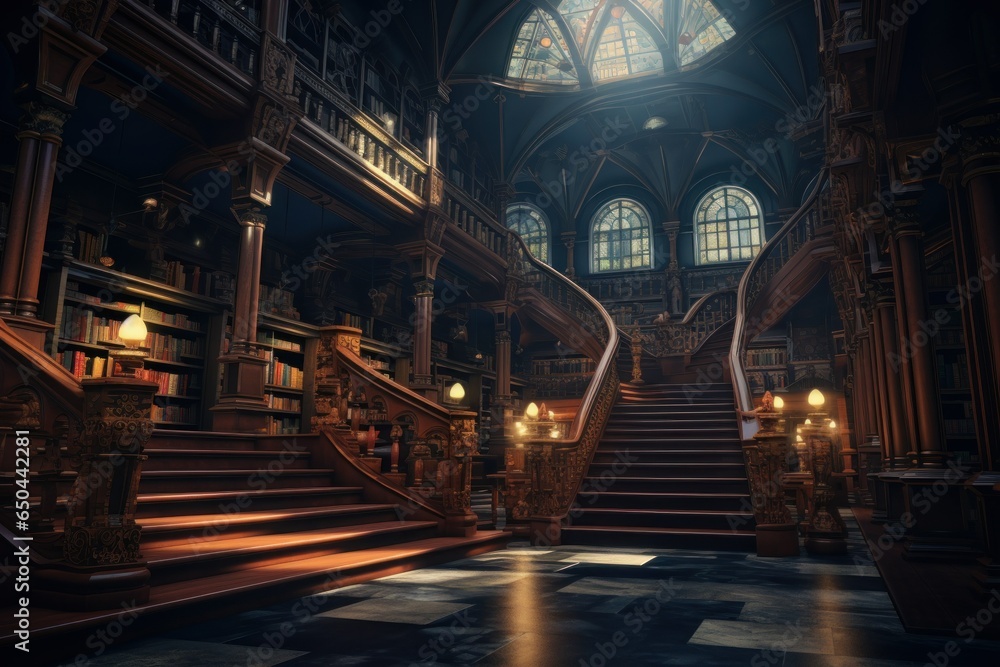 Whispers of the Ancients: 8K Hyper-Realistic Mysterious Library
