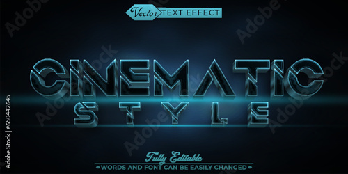 Dark Cinematic Style Vector Editable Text Effect Template