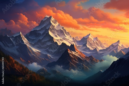 Chromatic Peaks: A 99% Photorealistic Mountain Range 