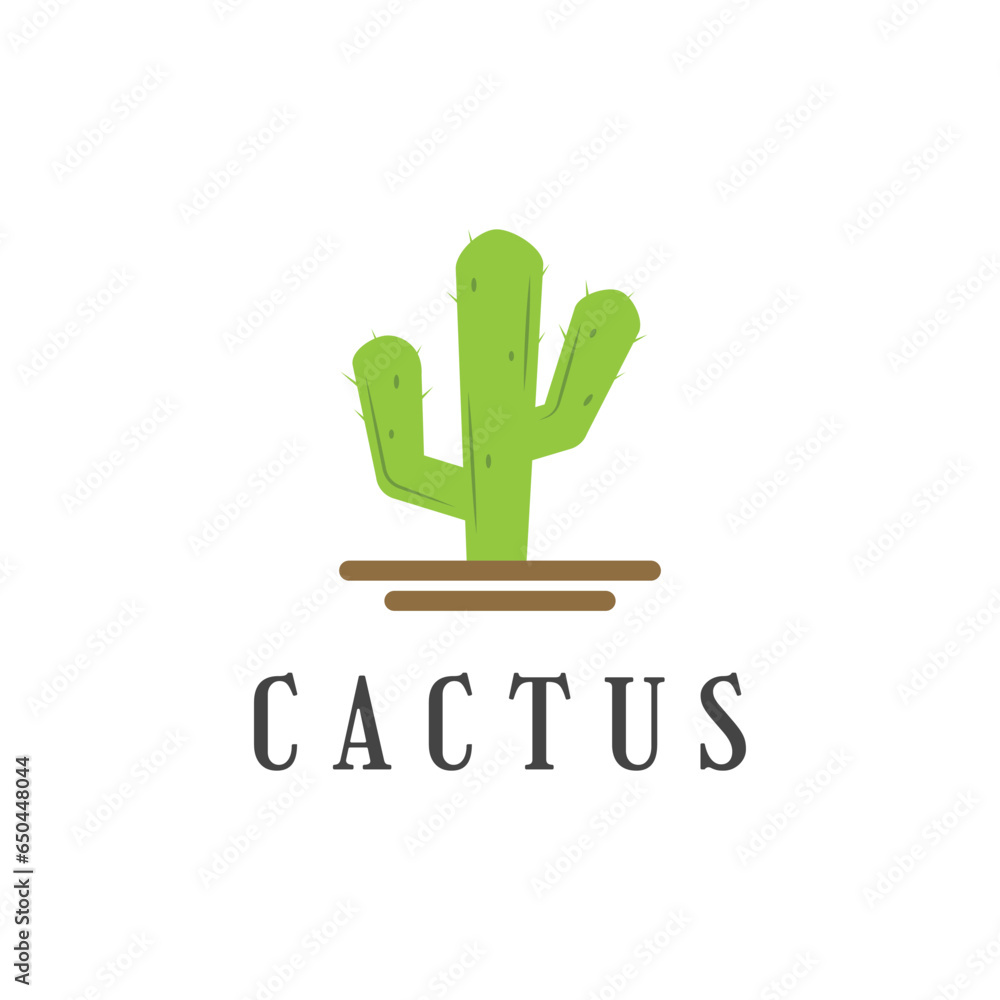 Simple cactus logo design creative idea Simple cactus logo design creative idea