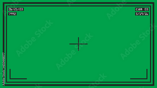 Surveillance Camera Viewfinder Overlay Display Frame