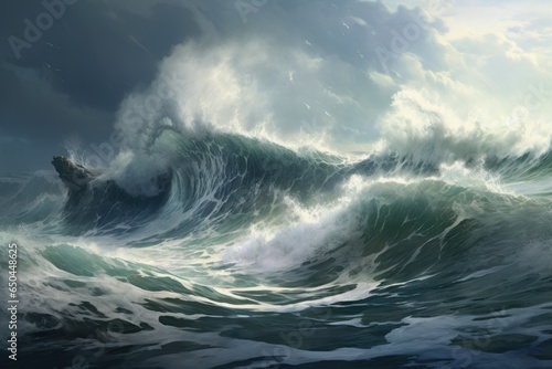 Paper Waves Unveiled: 8K Hyper-Realistic Seascape 