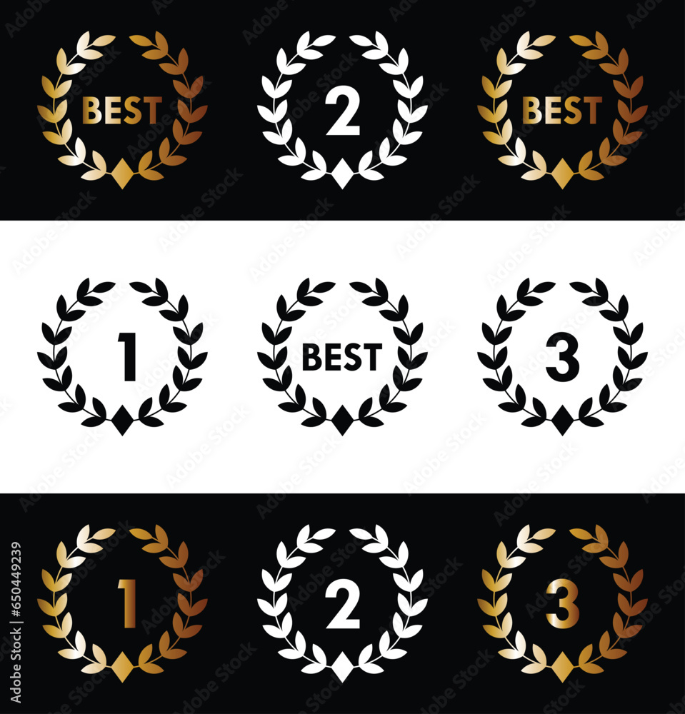 laurel vector logo design, icon, laurel symbol that can be edited according to your wishes laurel vector logo design, icon, laurel symbol that can be edited according to your wishes