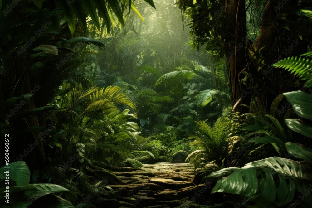 Wild Geometry Unveiled: Hyper-Realistic 8K Jungle Scene
