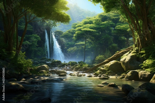 Aqua Dreamscape: 8K Lush Forest in Detail