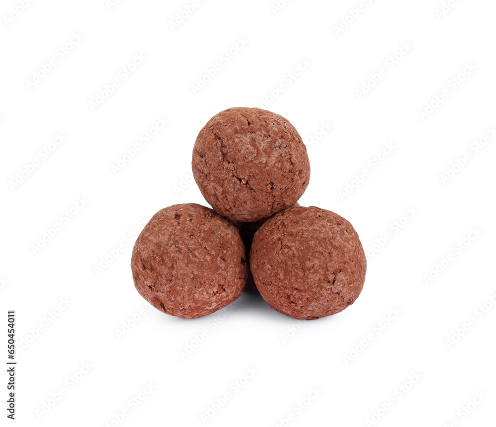 Tasty sweet chocolate candies isolated on white Tasty sweet chocolate candies isolated on white
