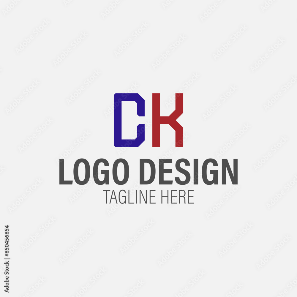 vector design elements for your company logo, letter ck logo. modern logo design, business corporate template. ck monogram logo.