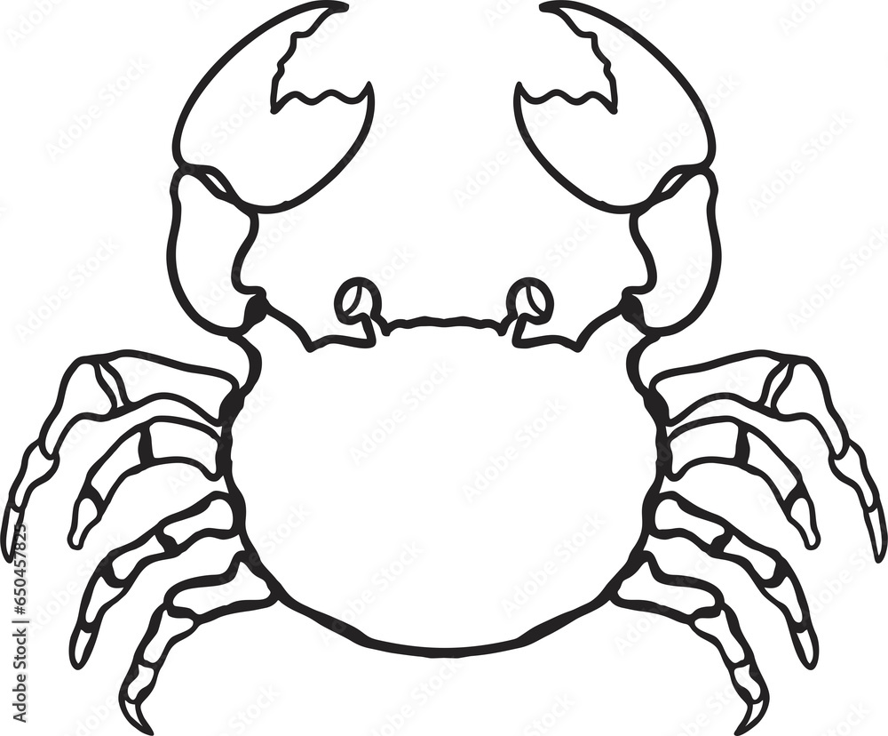 Fototapeta premium Crab logo icon illustration