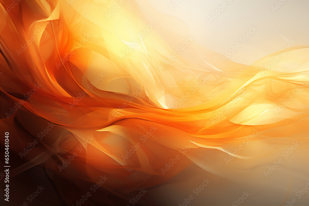 abstract background with full splash orange water, random curve, hyper ...