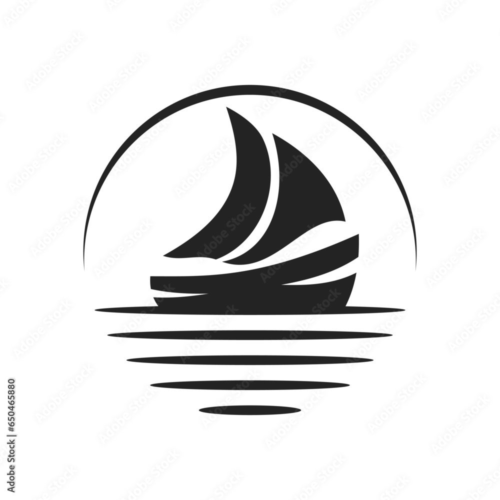 sailing logo template Isolated. Brand Identity. Icon Abstract Vector graphic sailing logo template Isolated. Brand Identity. Icon Abstract Vector graphic