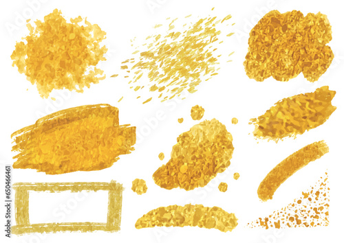 ゴールド系のグリッターっぽい素材のセット