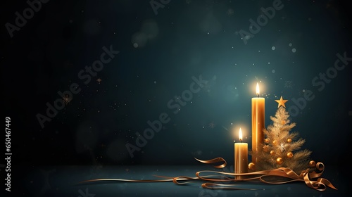 burning candle on a dark background