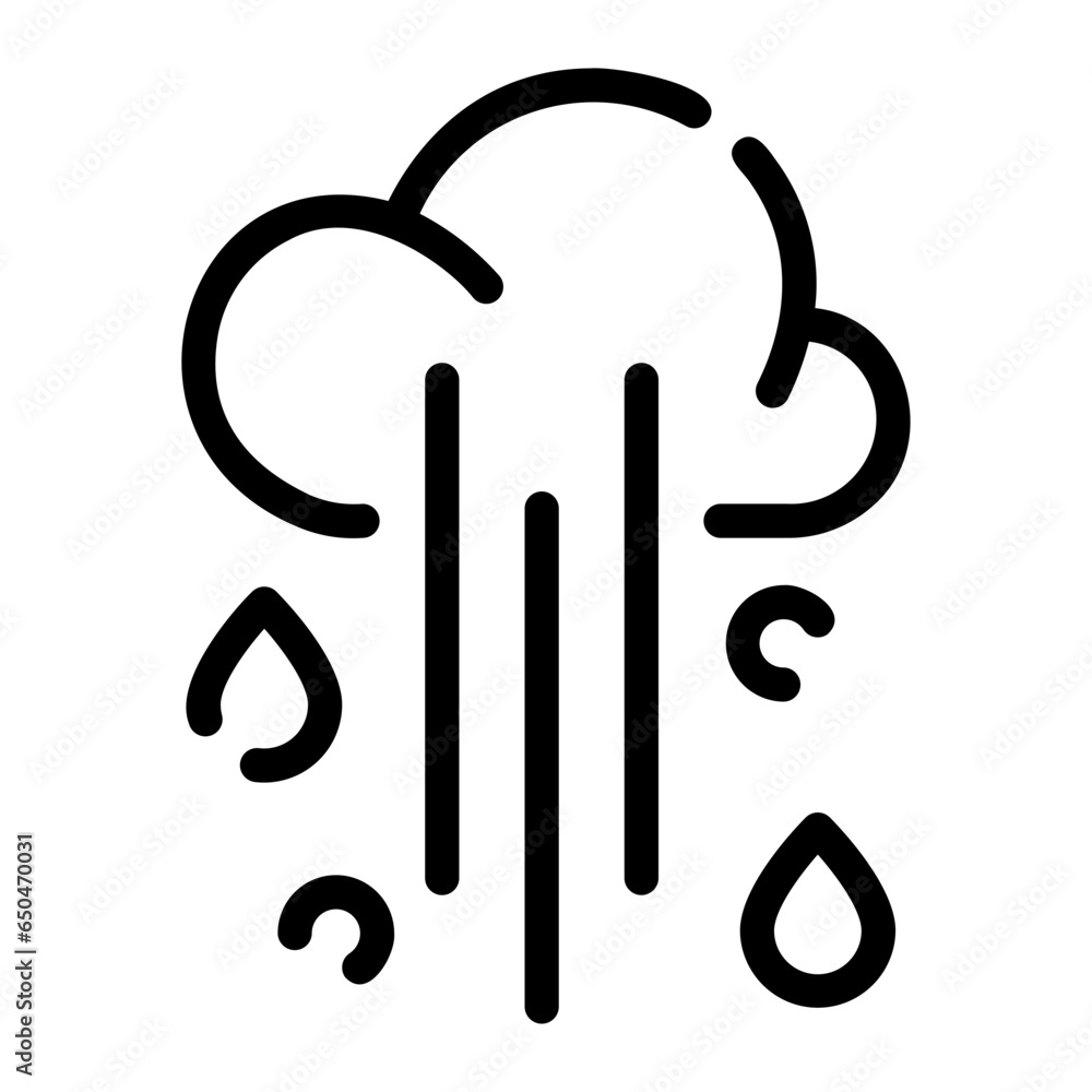 Water Vapor Line Icon Water Vapor Line Icon