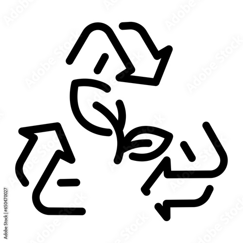 Biodegradable Line Icon