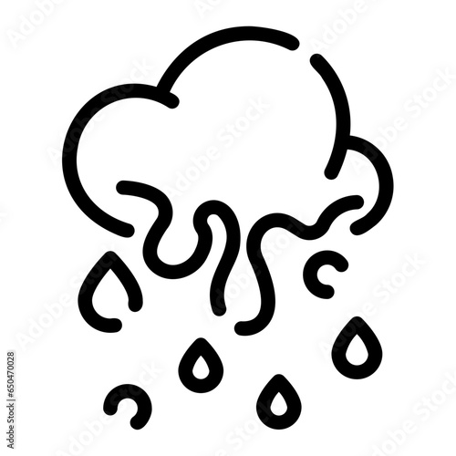 poisonous rain Line Icon
