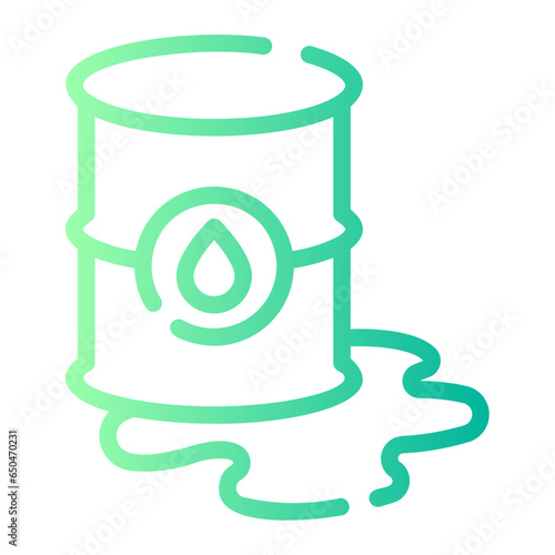 oil spill Line Gradient Icon