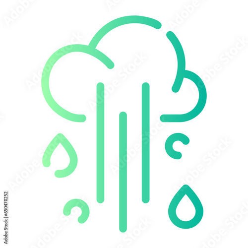 Water Vapor Line Gradient Icon