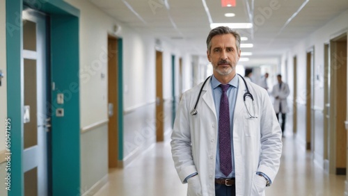 Doctor standing inside a hospital 