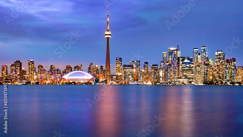 Photography Toronto skyline at night