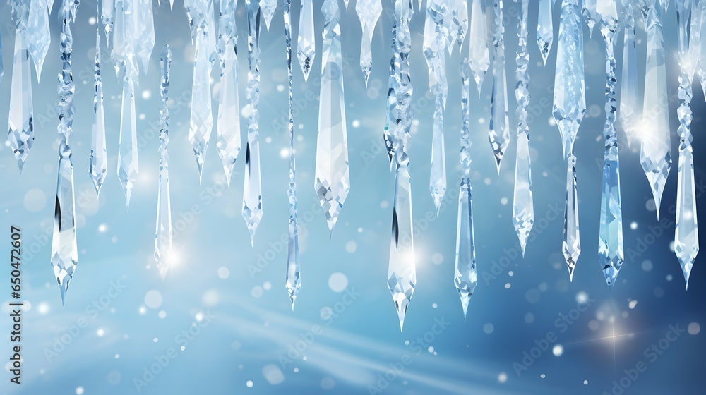 christmas backdrop with icicles