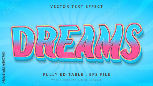 Modern Dreams Editable Text Effect Design Template
